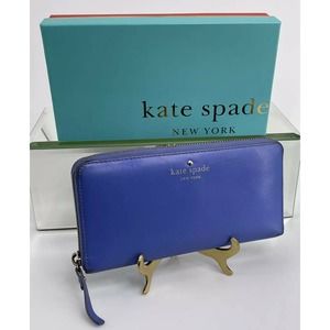 Kate Spade Calf Skin Zip Around According Wallet And Box